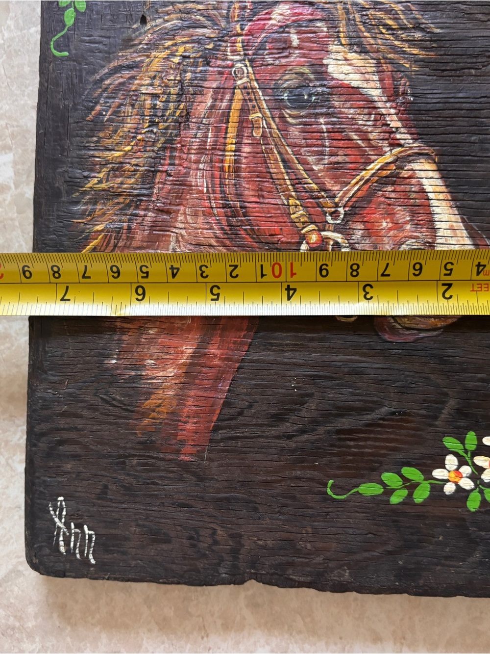 Hand Painted Horse On Wood Wall Art Farmhouse Country Rustic Vintage Countrycore - Picture 9 of 9